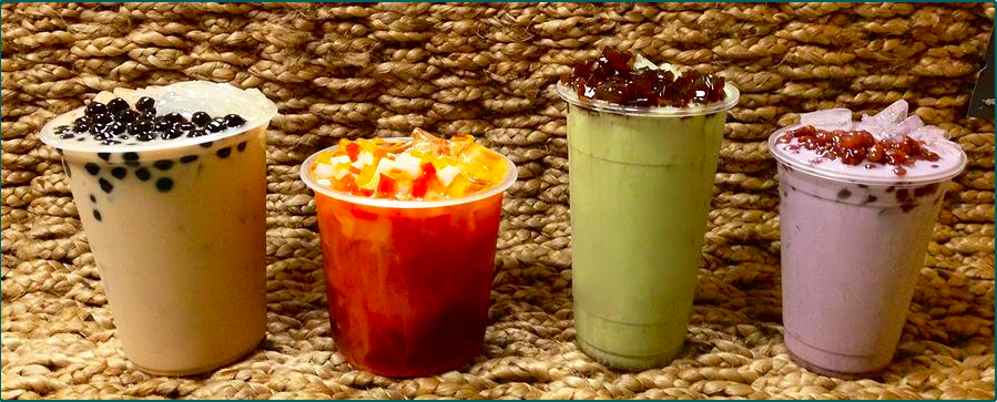 Tea drinks with fruit